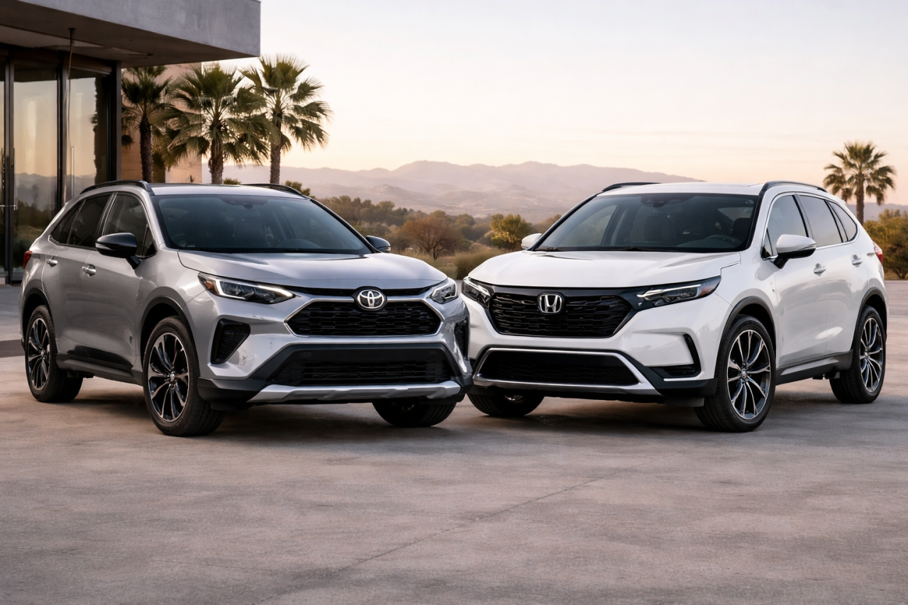 2026 Toyota RAV4 Vs Honda CR V Which Compact SUV Is Better For Buyers 2026 Toyota RAV4 Vs Honda CR V Exterior 1280x853 