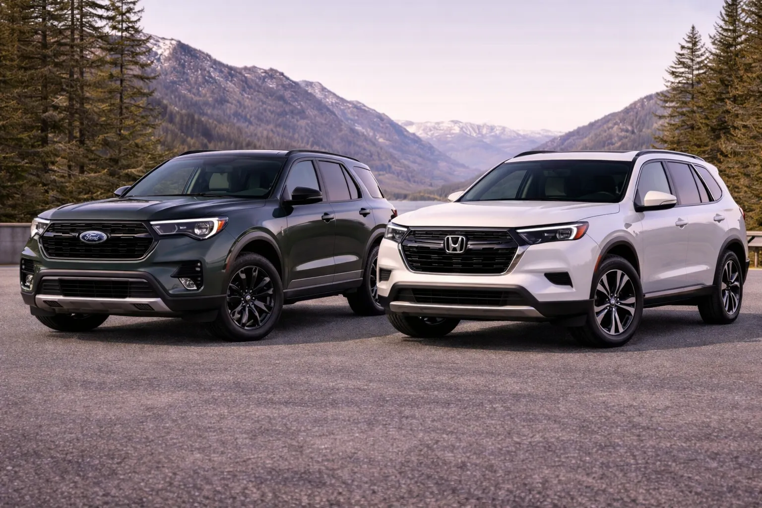 Honda Pilot Or Ford Explorer Wallpaper 8k